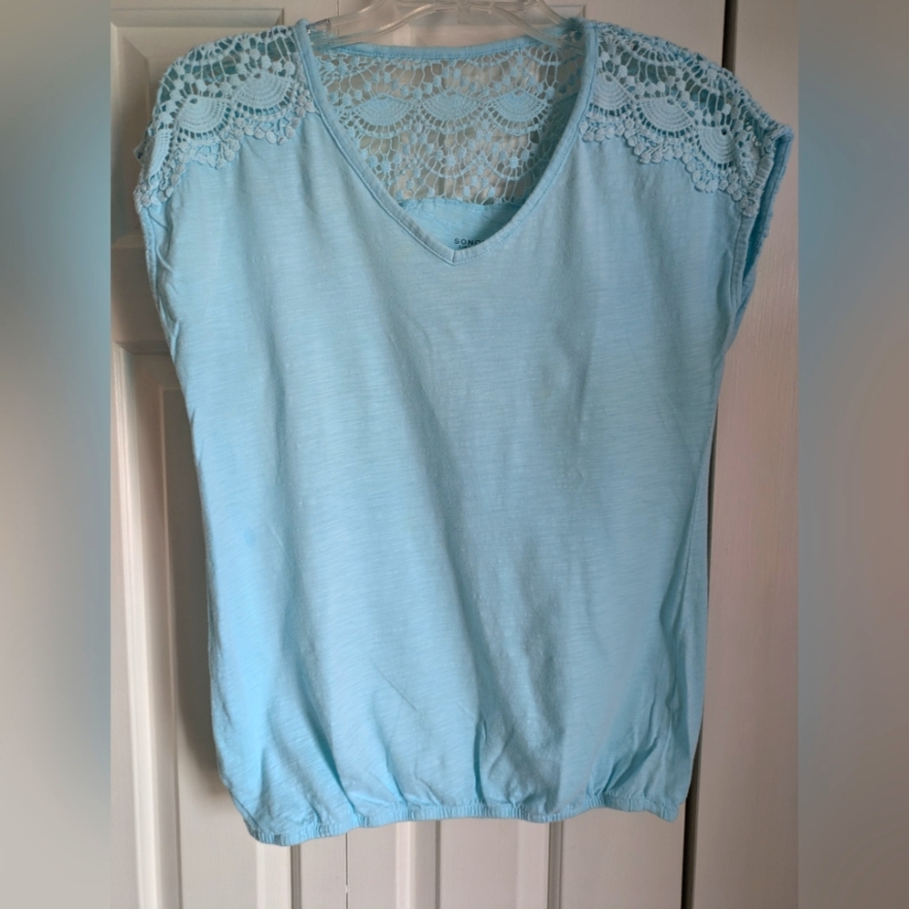 Sonoma Goods for Life V-Neck Lace Accent Women's Top